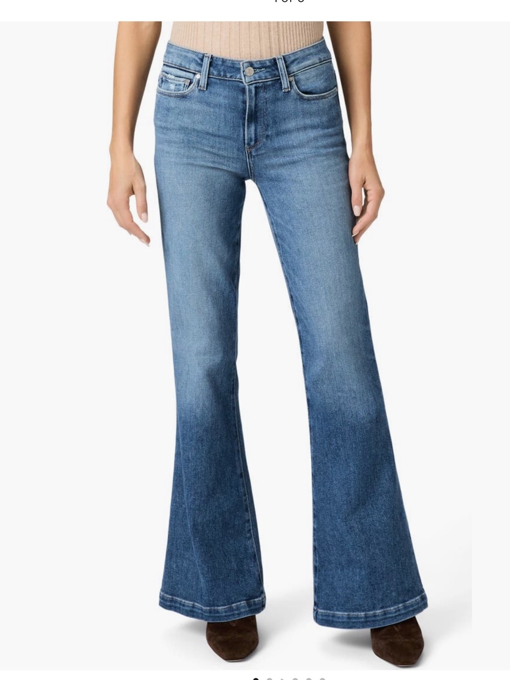 Women's Genevieve High-Rise Flare Jeans in Medium Blue